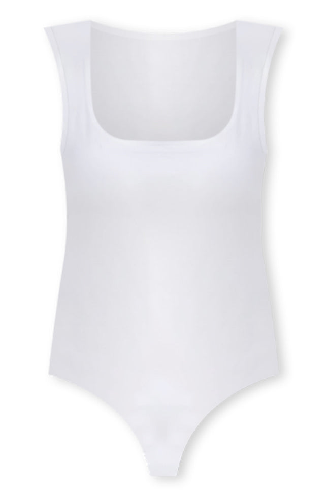 Head In the Clouds Ivory Wide Strap Tank Bodysuit FINAL SALE