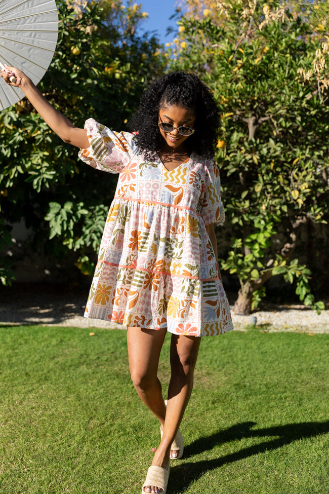 Iconic Summer Multi Print Mini Dress