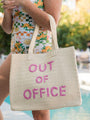 Out Of Office Raffia Beach Bag