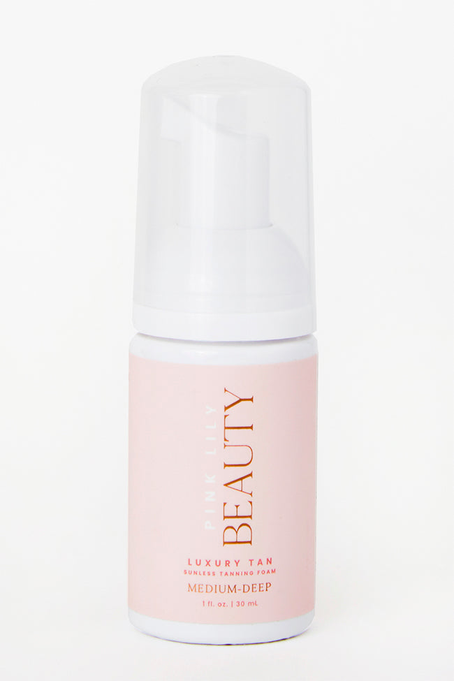 Pink Lily Luxury Tan Travel Sunless Tanning Foam Self Tanner - Medium Deep