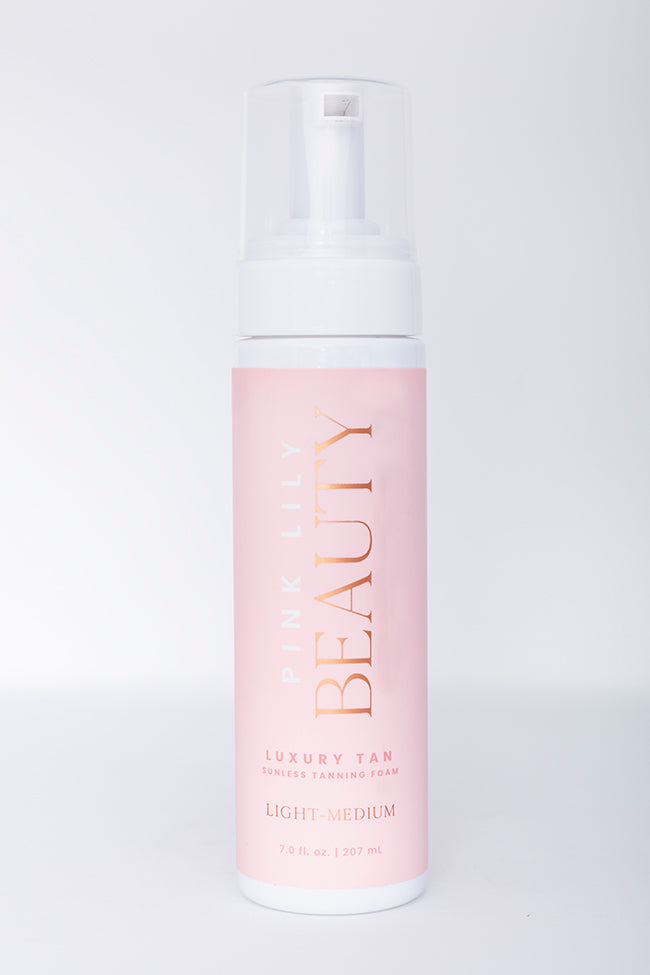 Pink Lily Beauty Luxury Tan Sunless Tanning Foam Self Tanner - Light-Medium