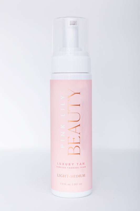 Pink Lily Beauty Luxury Tan Sunless Tanning Foam Self Tanner - Light-Medium