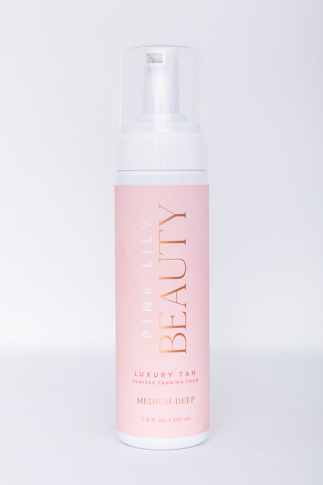 Pink Lily Luxury Tan Sunless Tanning Foam Self Tanner - Medium Deep