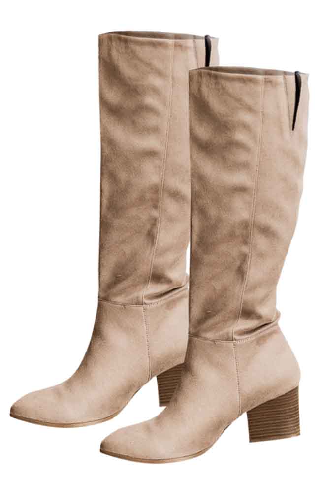 Marlee Taupe Pointed Toe Suede Boots FINAL SALE